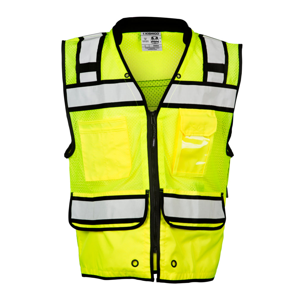 Kishigo Class 2 High Performance Surveyors Zipper Vest-eSafety Supplies, Inc