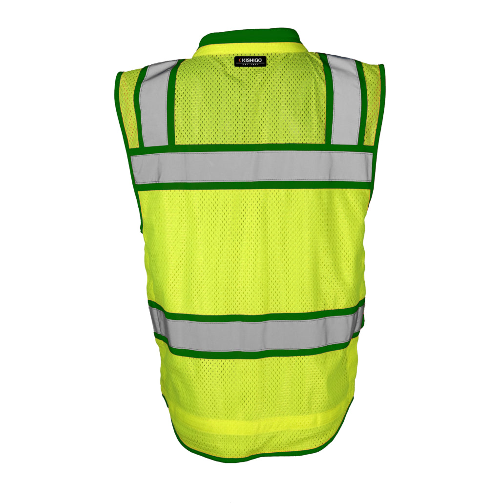 Kishigo Contrast High Performance Surveyors Lime/ Green Vest-eSafety Supplies, Inc