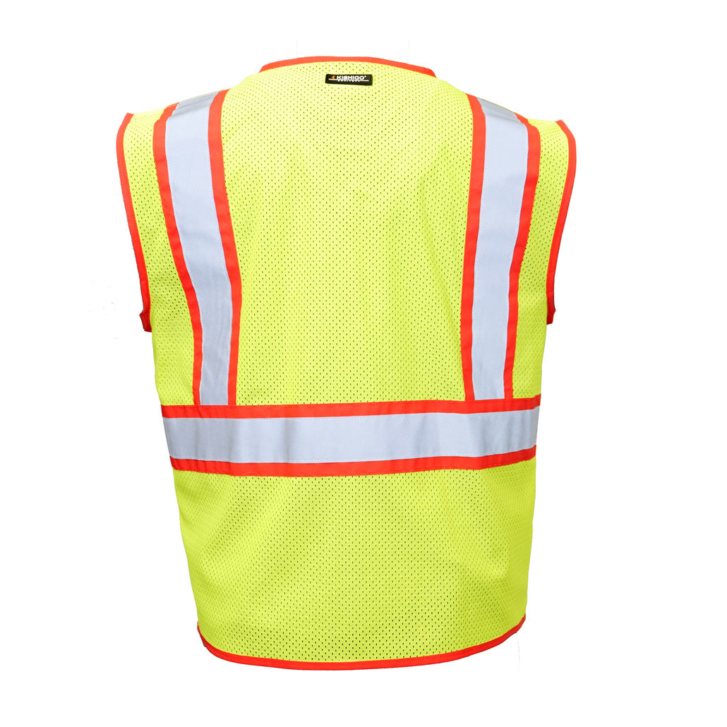 Reflective Color Class 2 Contrast Lime/red Vest-eSafety Supplies, Inc