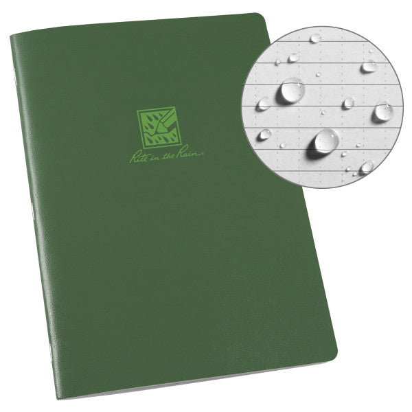 Lg Stapled Notebook - Universal - Green-eSafety Supplies, Inc
