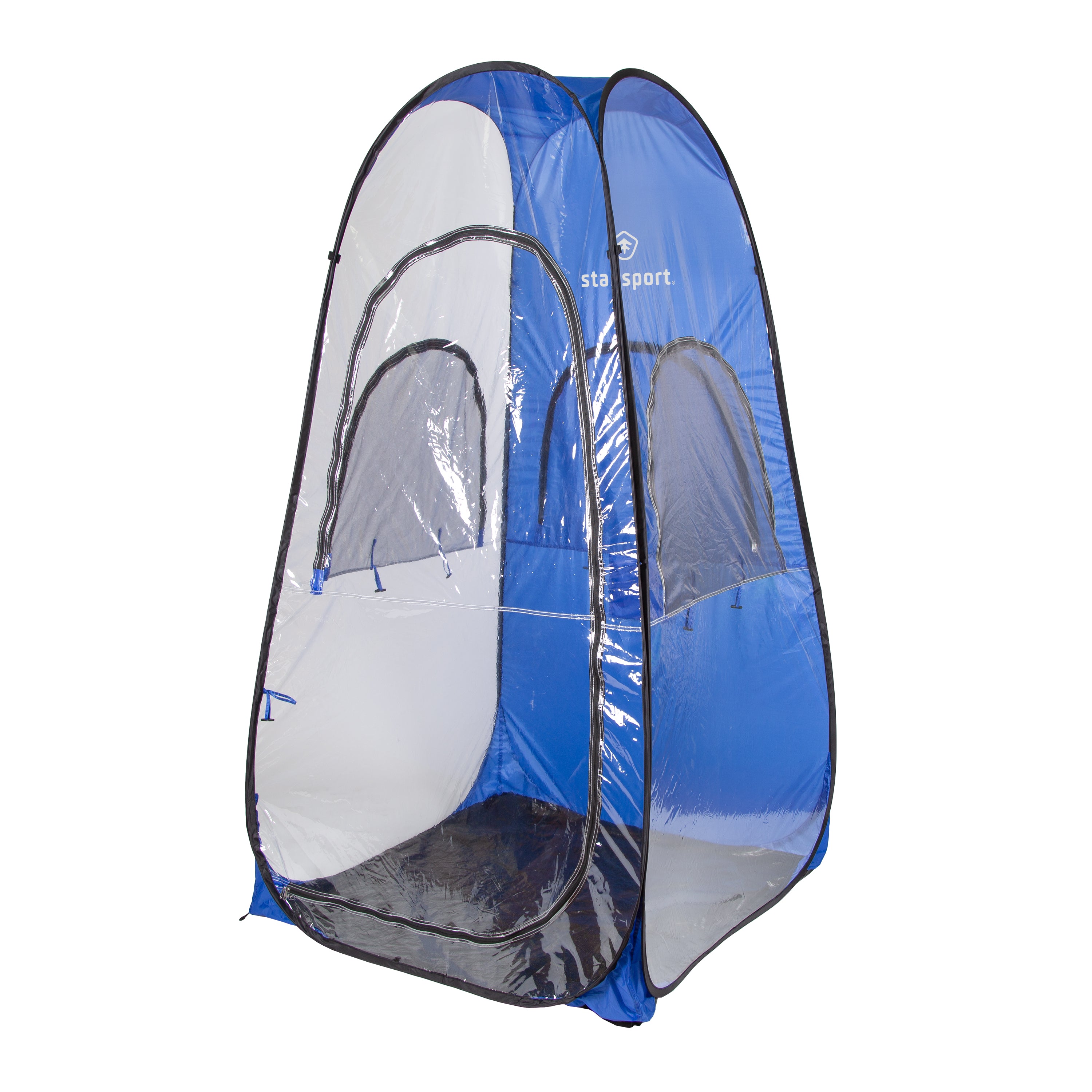 All Weather Pop Up Shelter - Clear / Blue-eSafety Supplies, Inc