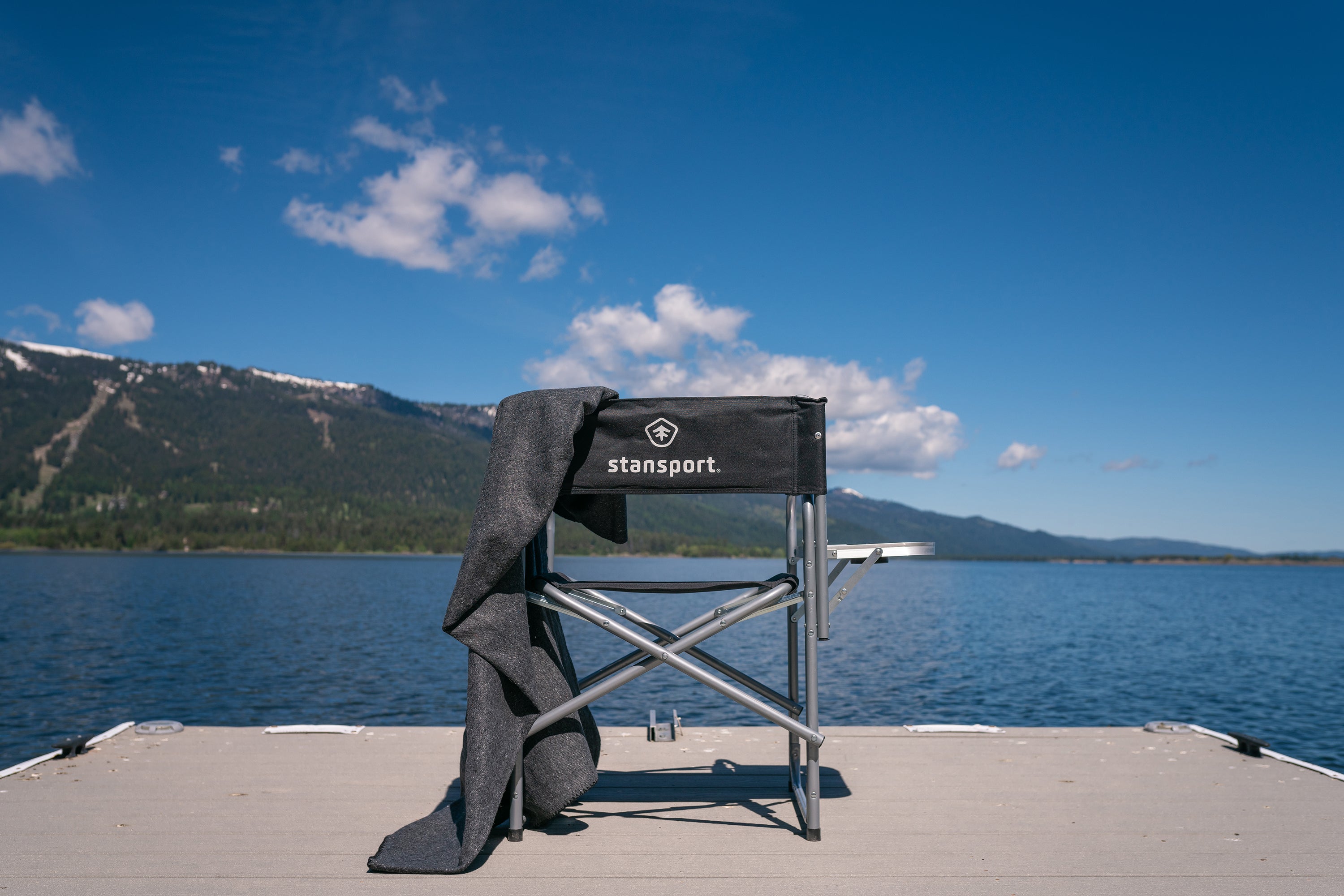 Folding Directors Chair With Side Table-eSafety Supplies, Inc