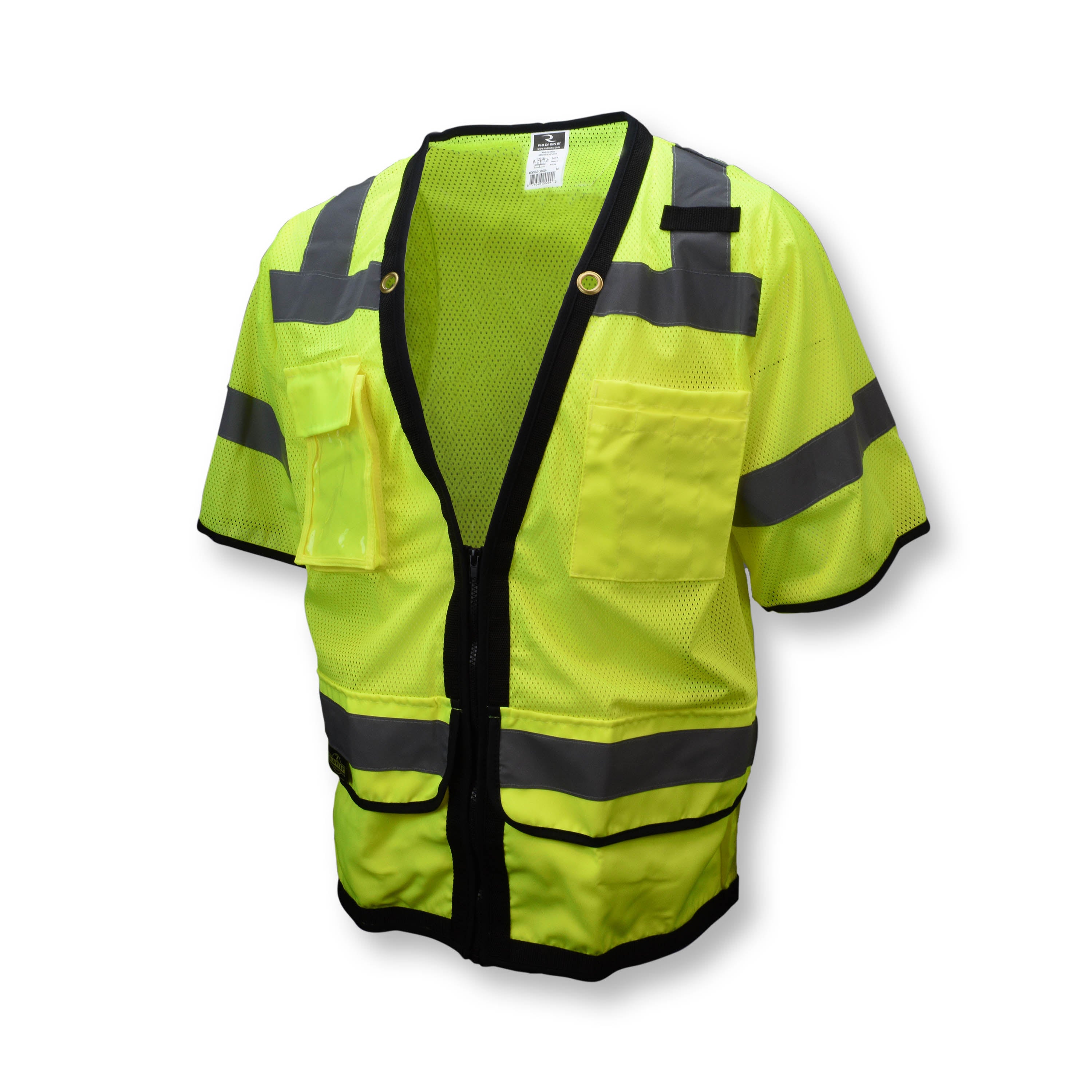 Radians SV59Z-3 Type R Class 3 Heavy Duty Mesh Surveyor Safety Vest with Zipper-eSafety Supplies, Inc