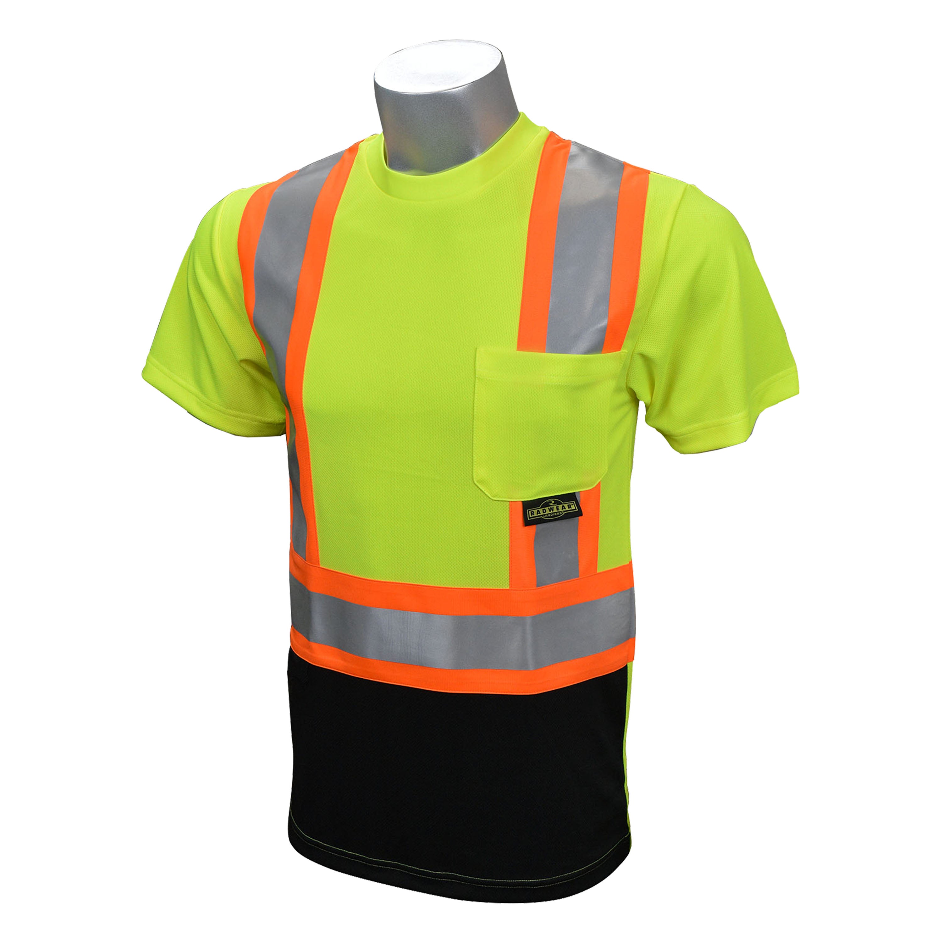 Radians ST11BX Type R Class 2 Black Bottom T-Shirt X-Back-eSafety Supplies, Inc