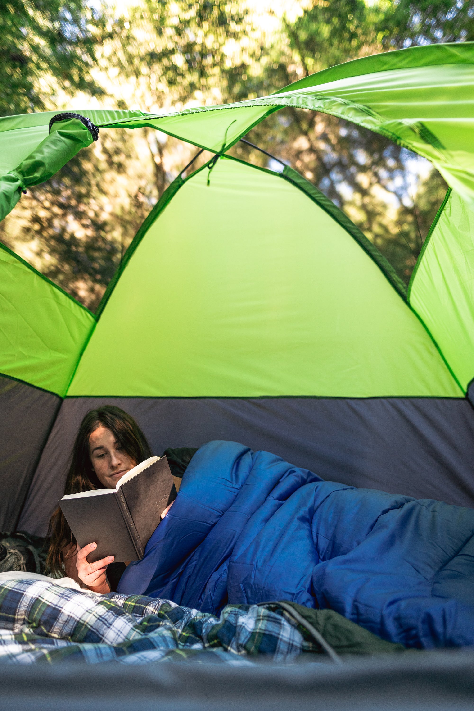 Cedar Creek 3 Season Tent-8 Ft X 7Ft X 54 In-Green/Grey Trim-eSafety Supplies, Inc