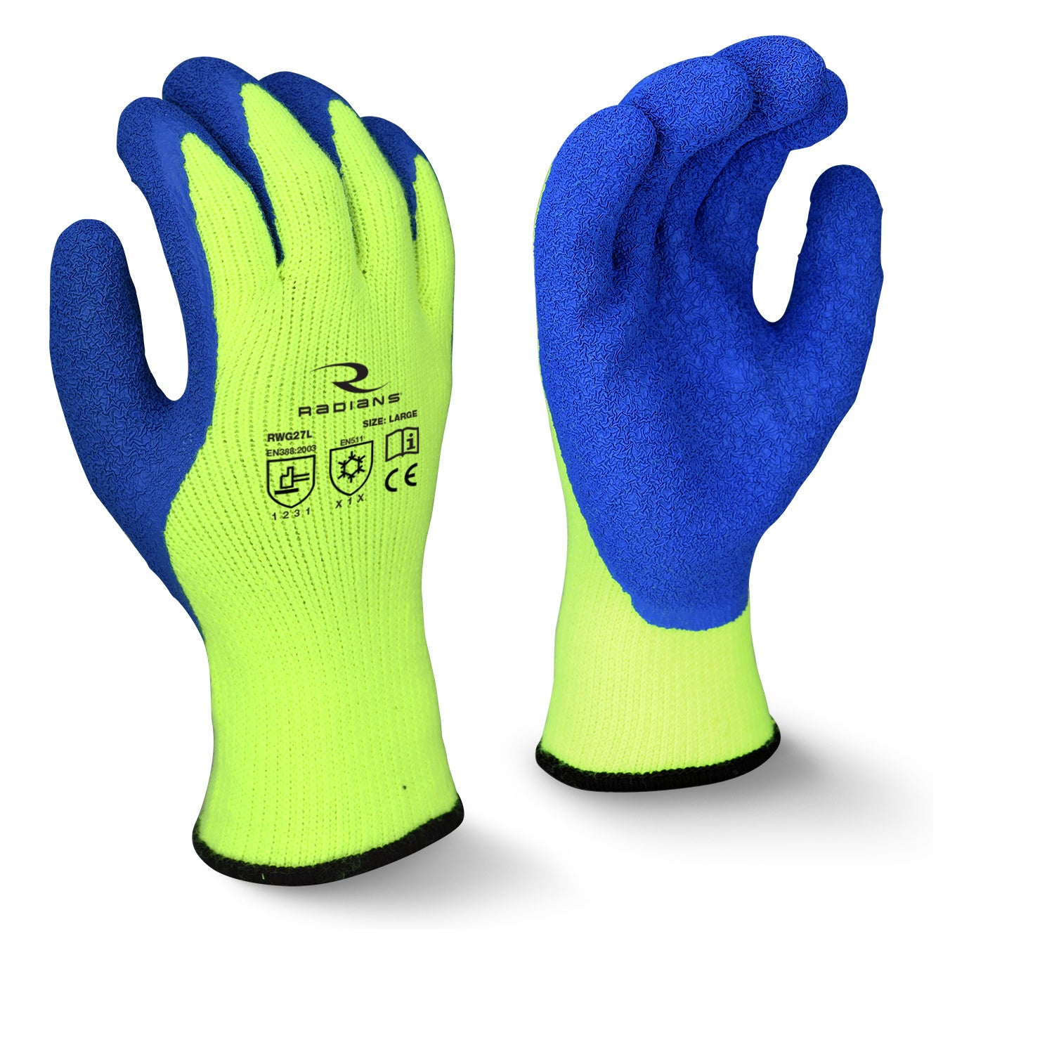 Radians RWG27 Cut Protection Level A3 Dipped Winter Gripper Glove-eSafety Supplies, Inc
