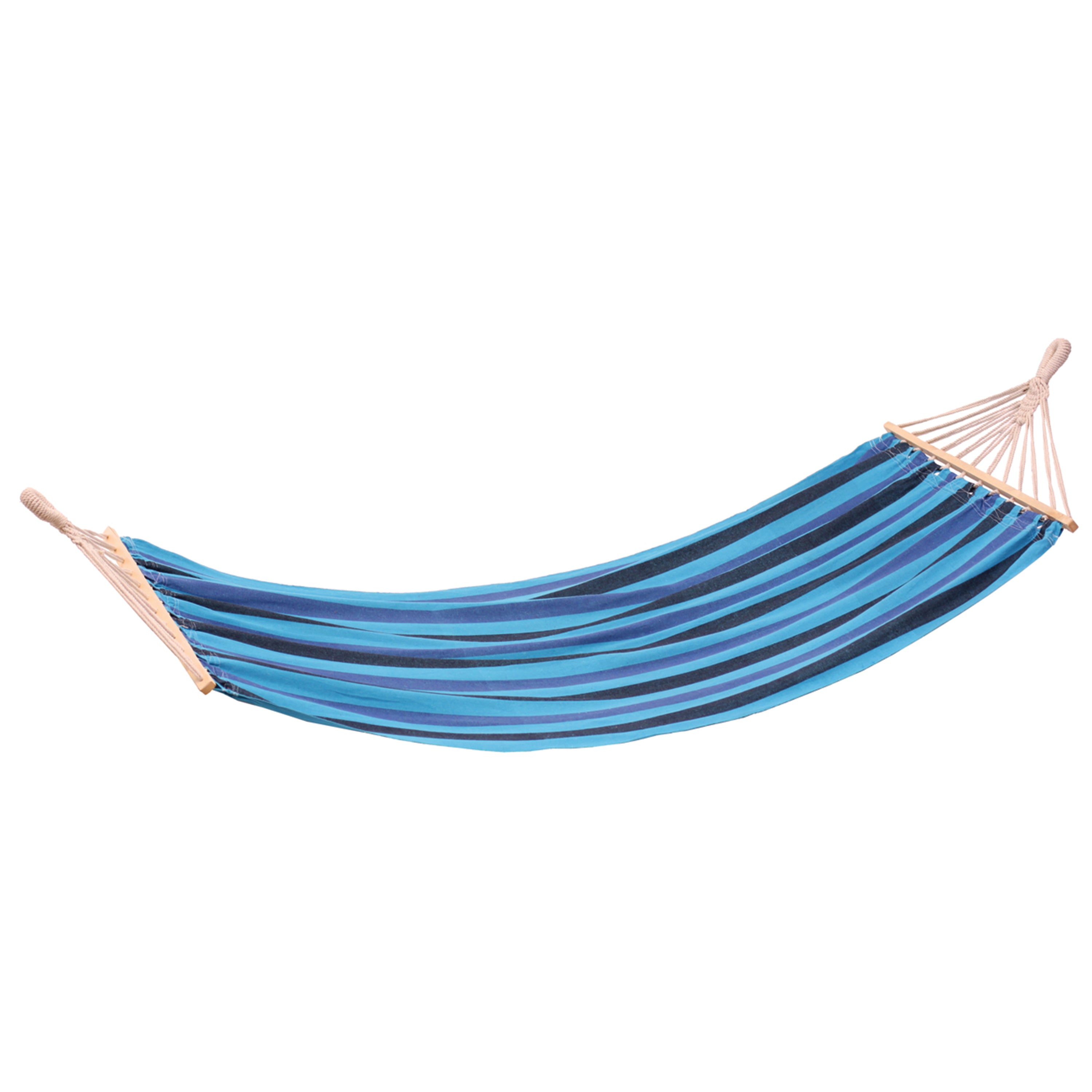 Bahamas Cotton Hammock - Single - Blue - 78 In X 37 In-eSafety Supplies, Inc