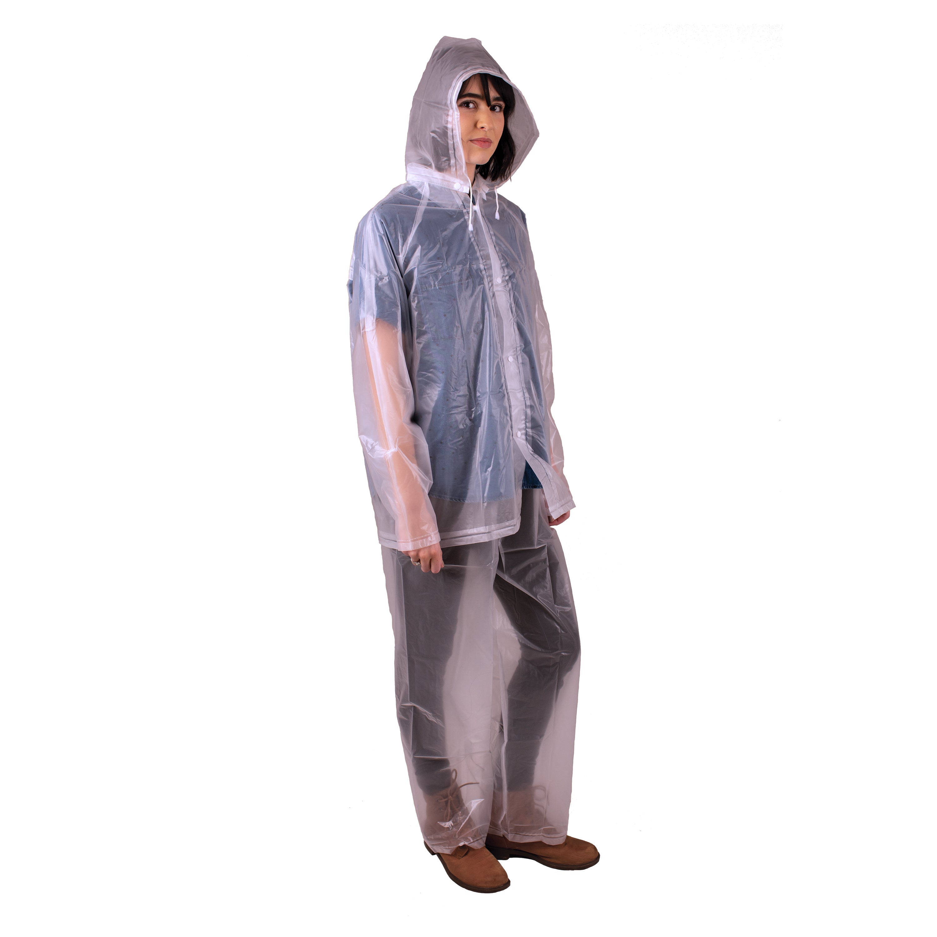 Peva Rainsuit - Clear - L-eSafety Supplies, Inc