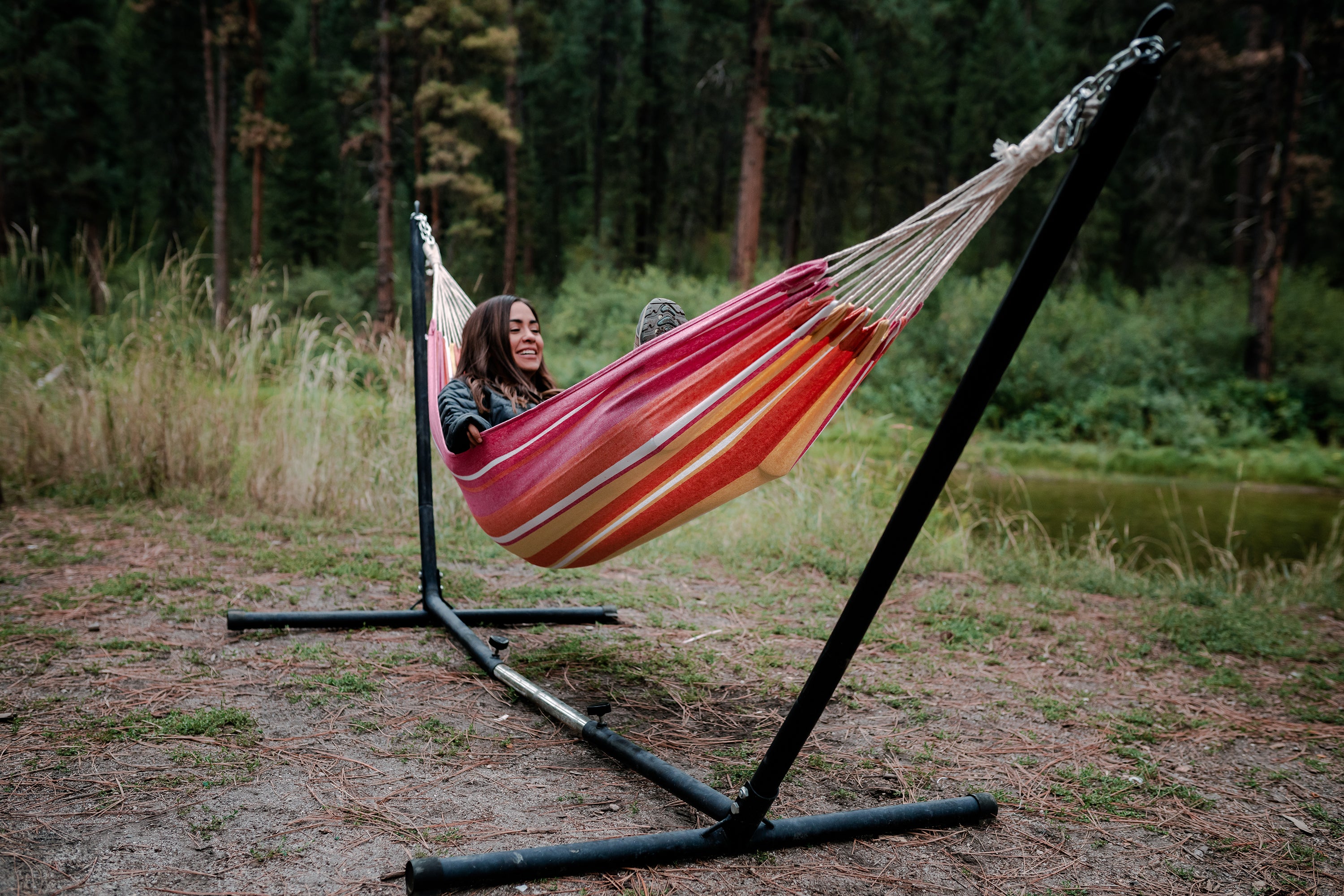 Cotton Hammock - 78 In X 31.50 In - Red-eSafety Supplies, Inc
