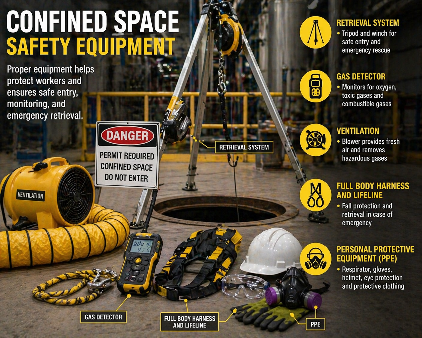 Confined Space Safety Equipment: OSHA Requirements and Complete Checkl