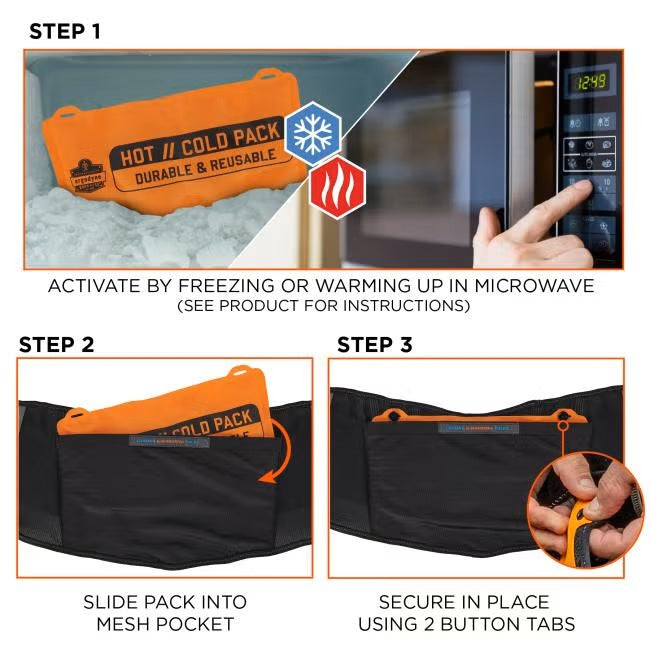 Ergodyne - ProFlex 1675 Back Support Brace with Cooling/Warming Pack