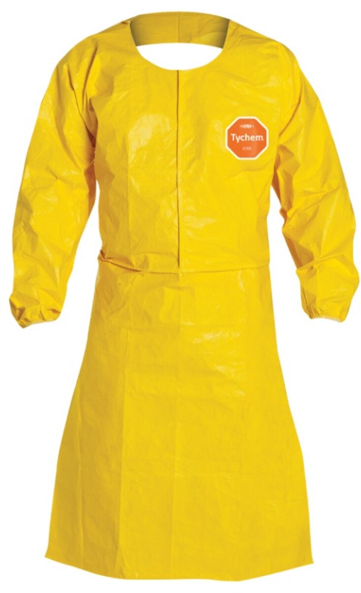 DuPont Yellow Tychem® 2000 10 mil Long Sleeve Chemical Protective Apron