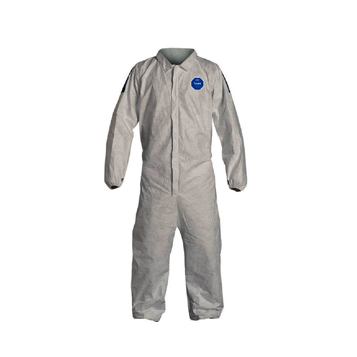 DuPont White/Blue Tyvek® 400 D 5.9 mil/12 mil Coveralls (With Elastic Wrists And Ankles)