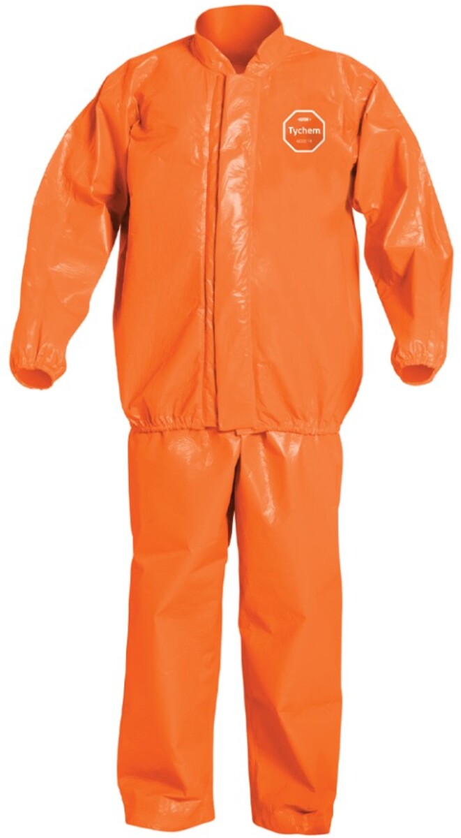 DuPont Orange Tychem® 6000 FR 34 mil Chemical Protective Respirator Fit Bib Pants/Overalls