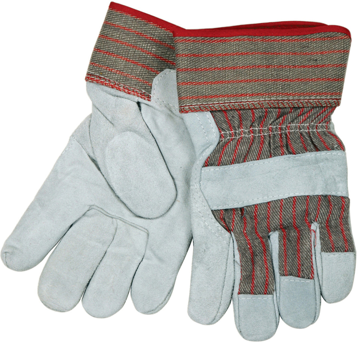 Memphis Glove Large Economy Shoulder Split Cowhide Palm Gloves With Fabric Back And Rubberized Safety Cuff