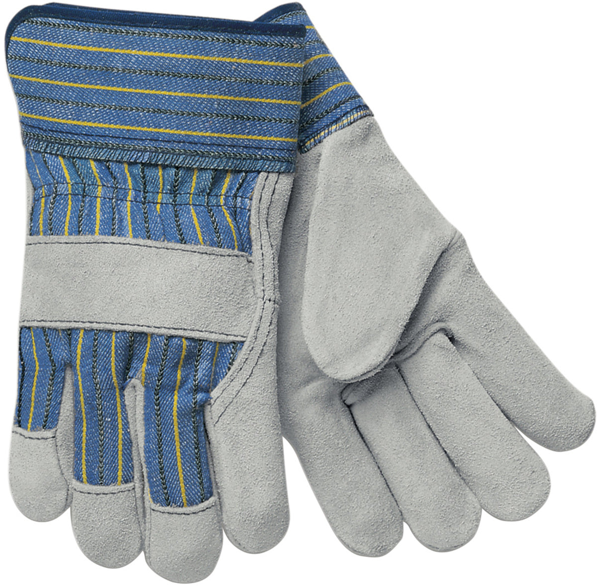 Memphis Glove Large Select Shoulder Leather Palm Gloves With Canvas Back And Plasticized Safety Cuff