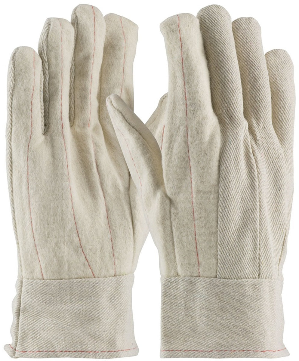 RADNOR™ White 18 Ounce Canvas/Nap-Out Hot Mill Gloves With Band Top Wrist