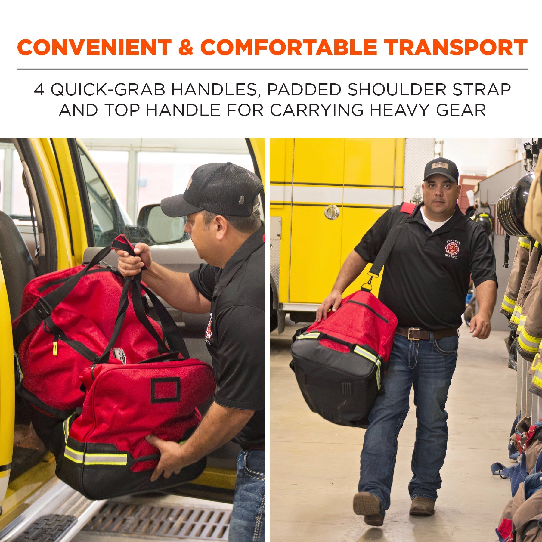 Erogdyne - Arsenal 5008 Firefighter Turnout Bag - Work Gear Duffel Bag, 126L