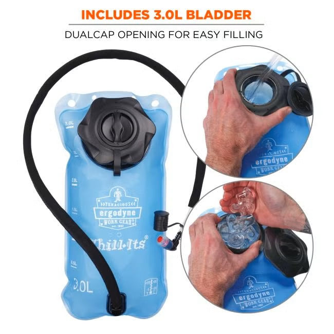 Ergodyne 3 Liter Black Chill-Its® 5156 Polyester Hydration Pack