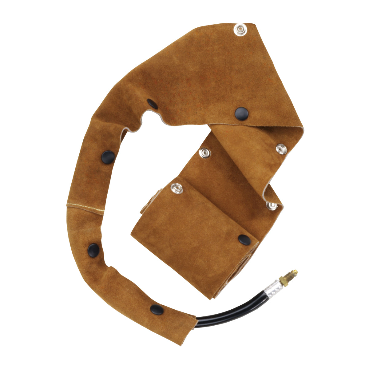 Black Stallion Split Cowhide Cable Cover with Snap Closure, 1.75" diameter - 134
