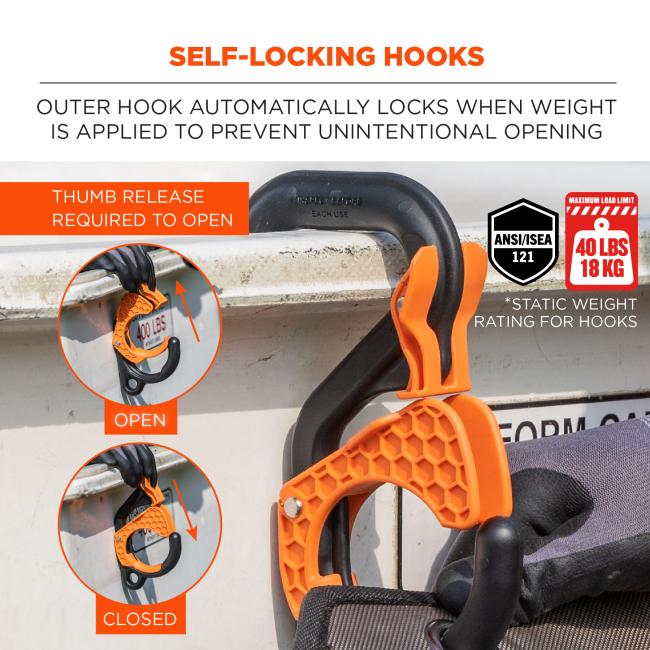 Ergodyne - Arsenal 5711 Bucket Truck Tool Board with Locking Aerial Bucket Hooks Kit