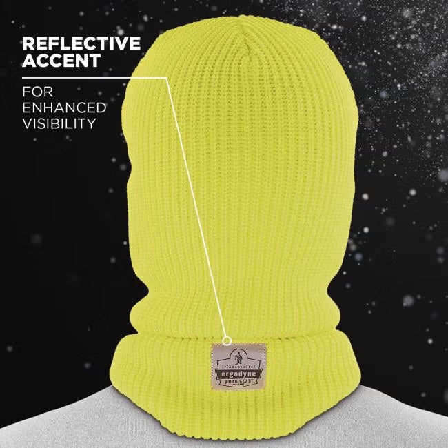 Ergodyne -  N-Ferno 6829 Freezer Balaclava Face Mask - 2-Layer, Acrylic Rib Knit