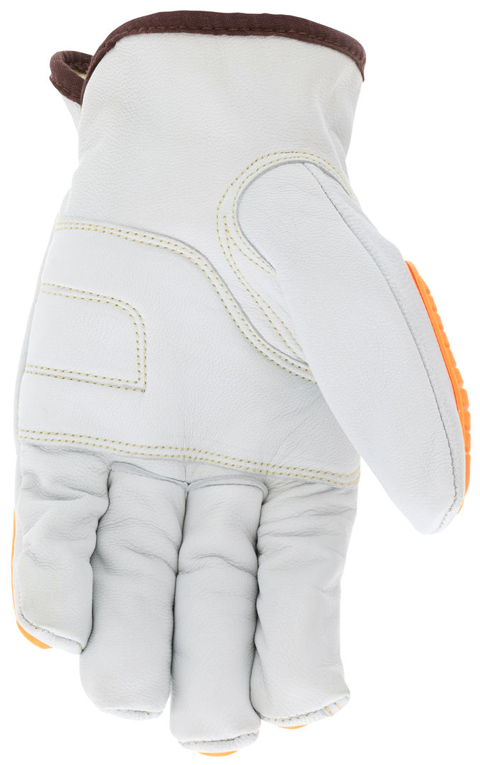MCR Safety CutPro® - Leather Driver Cut Resistant Work Gloves - Padded Double Palm with TPR Back - Lined with DuPont™ Kevlar® Aramid - Grain Goatskin Leather - Keystone Thumb