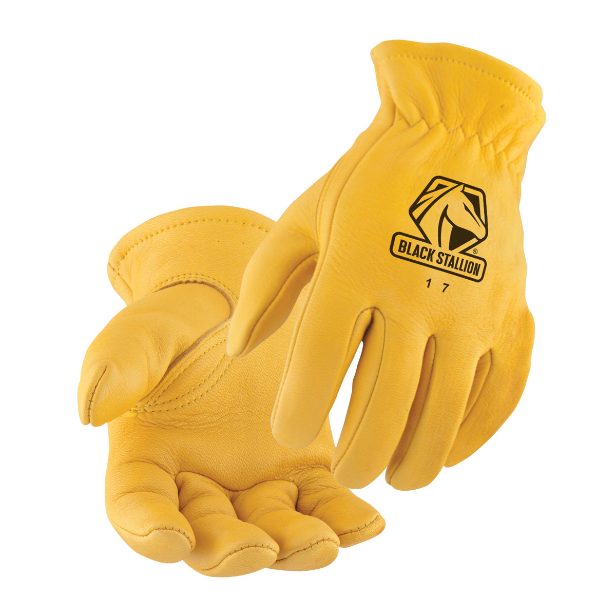Black Stallion Premium Grain Elkskin Drivers Glove - 17