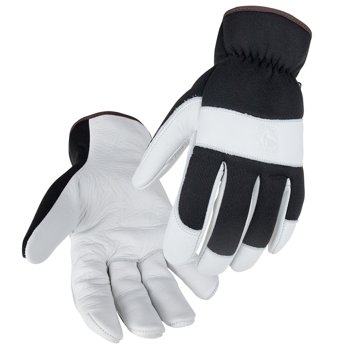 Black Stallion Grain Cowhide With Spandex Back Ergonomic Driver'S Style Gloves - 19C