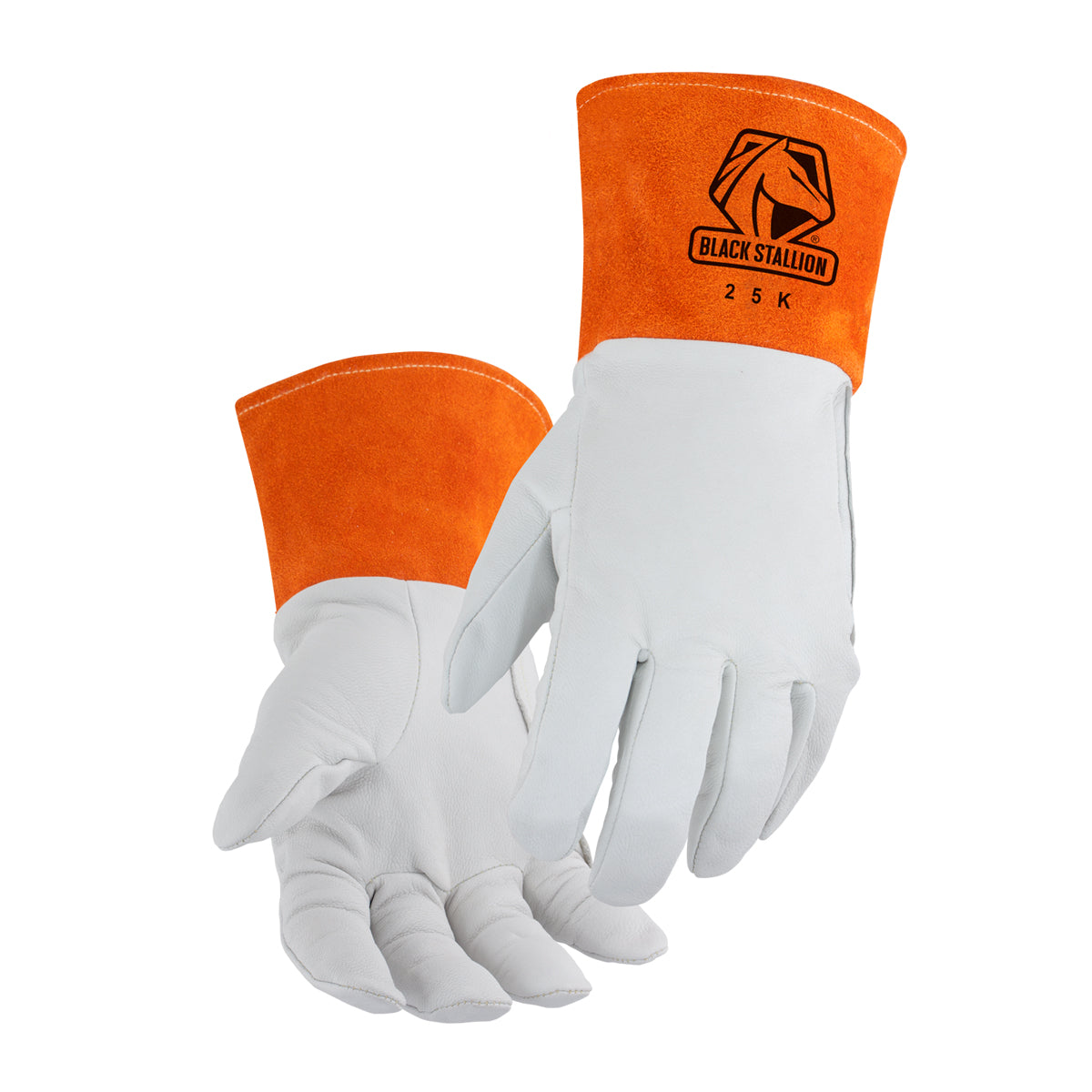 Black Stallion Grain Kidskin - Long Cuff Tig Welding Gloves - 25K