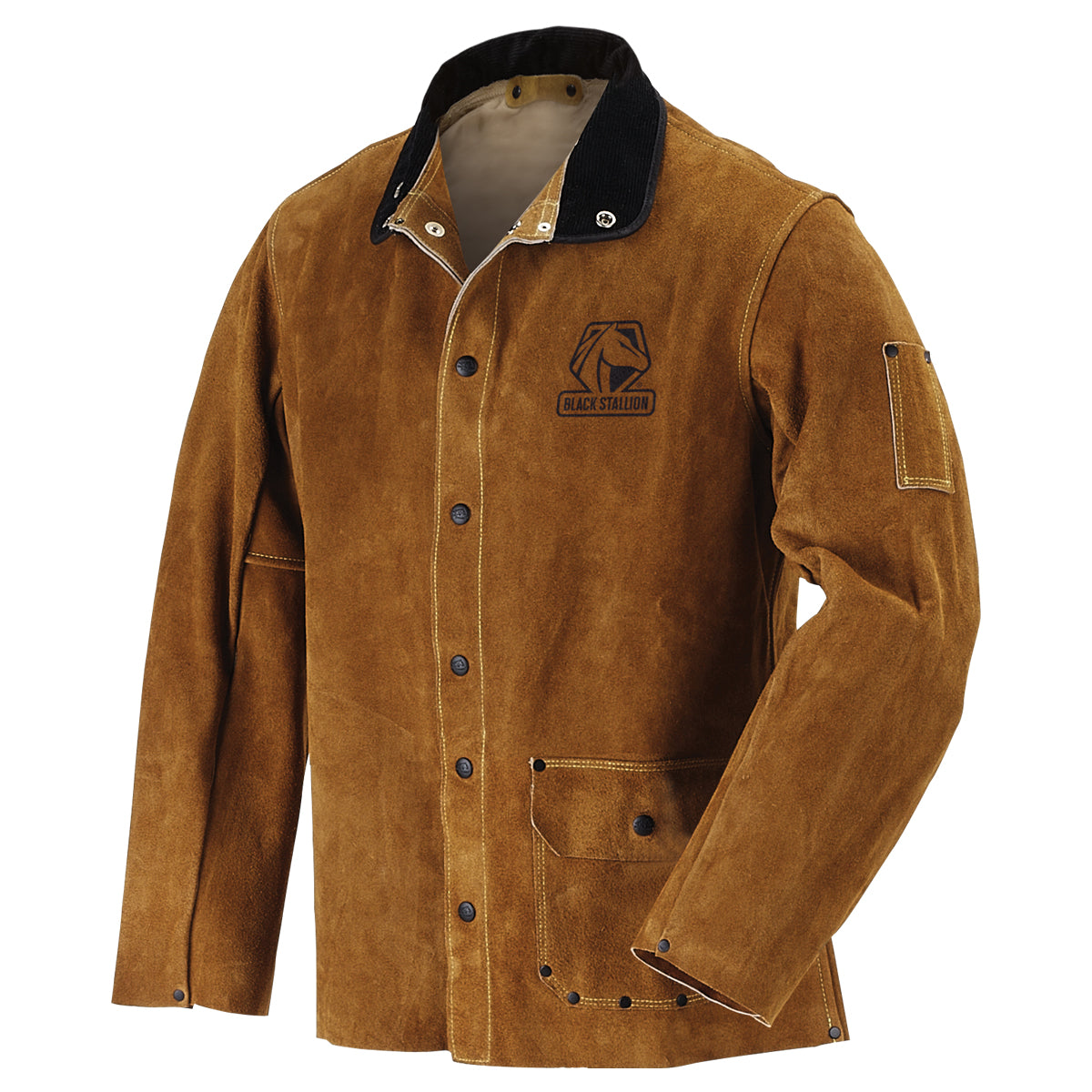 Black Stallion Split Cowhide Welding Jacket, 26" length - 26WJ