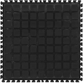M+A Matting 18" X 18" Black Nitrile Rubber Hog Heaven® III Comfort Modular Tiles Floor Mat