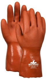 MCR Safety X-Large Red Red Coat Kevlar/ Cotton Plaited Lined PVC Chemical Resistant Gloves