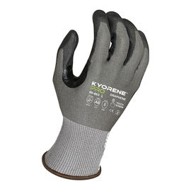 Armor Guys Inc Kyorene Pro® 18 Gauge Black Polyrurethane Palm Coated Work Gloves With Gray Kyorene Pro® Liner And Knit Wrist