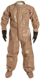 DuPont Tan Tychem® 5000 18 mil Chemical Protective Coveralls (With Attached Gloves And Socks)