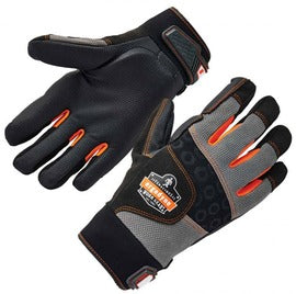 Ergodyne Black ProFlex® 9002 AVC padding And Neoprene Full Finger Anti-Vibration Gloves With Hook And Loop Cuff