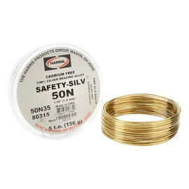 Harris® 1/16" BAg-24 Safety-Silv® Round High Silver Brazing Alloy Filler Metal 5 toz Cup