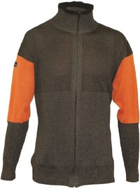 Tuff-N-Lite® Black And Orange High Performance Polyethylene Yarn A5 - A9 ANSI Level Cut Resistant Jacket With Zipper Closure