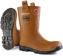 Dunlop® Protective Footwear Brown RigPRO Purofort® Steel Toe Calf Boots With Multigrip