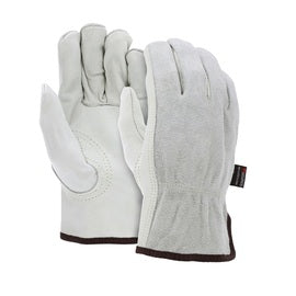 MCR Safety Medium Beige And Gray Cowhide Unlined Drivers Gloves