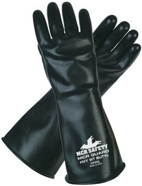 MCR Safety Black Guard 25 mil Butyl Chemical Resistant Gloves