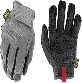 Mechanix Wear® Grey Box Cutter™ Synthetic Leather And TrekDry® Full Finger Mechanics Gloves With Hook And Loop Cuff