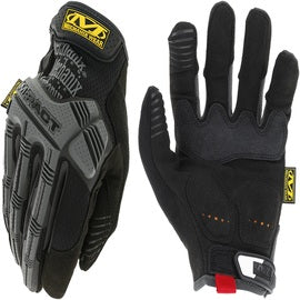 Mechanix Wear® Medium Black And Grey M-Pact® Synthetic Leather And TrekDry® Full Finger Anti-Vibration Gloves With Hook And Loop Cuff