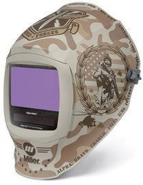 Miller Digital Infinity Camoflauge Welding Helmet Variable Shades 4, 5, 5-17 Auto Darkening Lens