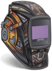 Miller Digital Performance Black/Orange/Gray Welding Helmet Variable Shades 2.5, 5-8, 8-13 Auto Darkening Lens ClearLight 4x