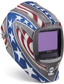 Miller Digital Infinity Gray/Blue/Red/White Welding Helmet Variable Shades 2.5, 5-8, 8-13 Auto Darkening Lens ClearLight 4x