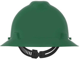 MSA V-Gard® Polyethylene Full Brim Hard Hat With Pinlock/4 Point Pinlock Suspension