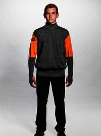 Tuff-N-Lite® Black And Orange High Performance Polyethylene Yarn A5 - A8 ANSI Level Cut Resistant Pullover