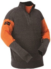 Tuff-N-Lite® Black And Orange High Performance Polyethylene Yarn A5 - A8 ANSI Level Cut Resistant Pullover With Zipper Closure