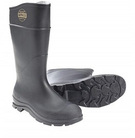 Servus® Black CT™ PVC Steel Toe Boots With Anti Slip And Flexible, Durable, FOOT FORM Removable Insole